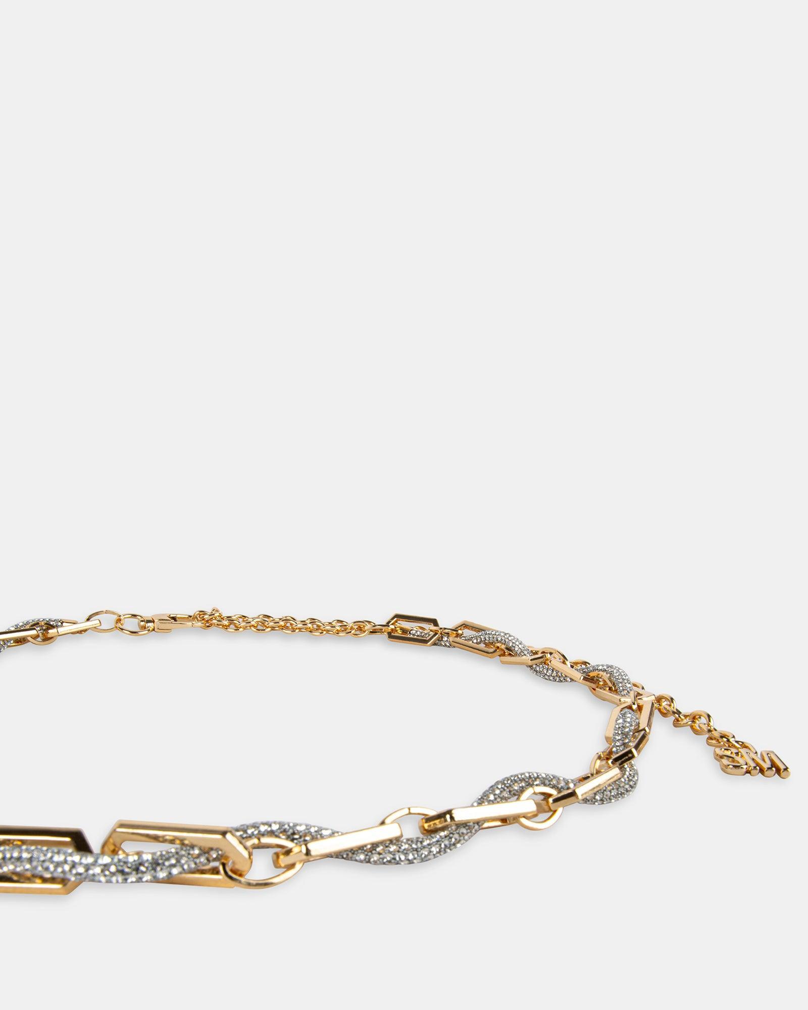 RHINESTONE ROPE CHAIN BELT GOLD Female Product Image