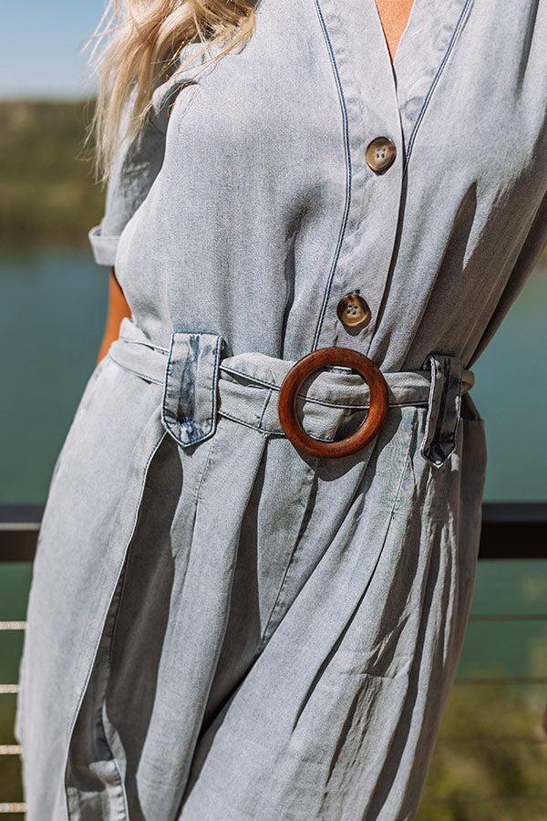 Path to Happiness Chambray Jumpsuit Product Image