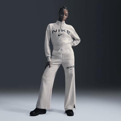 Women's Nike Sportswear Phoenix Fleece High-Waisted Wide-Leg Logo Pants Product Image