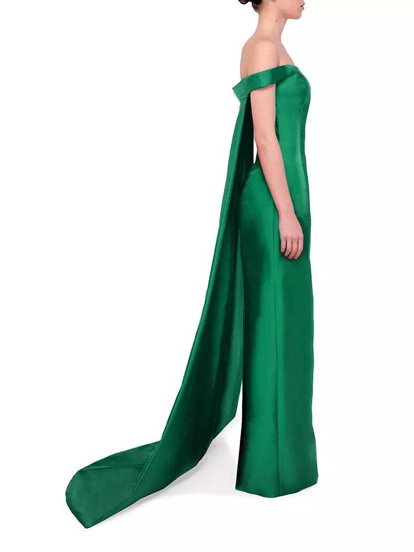 Off-The-Shoulder Cape Gown Product Image