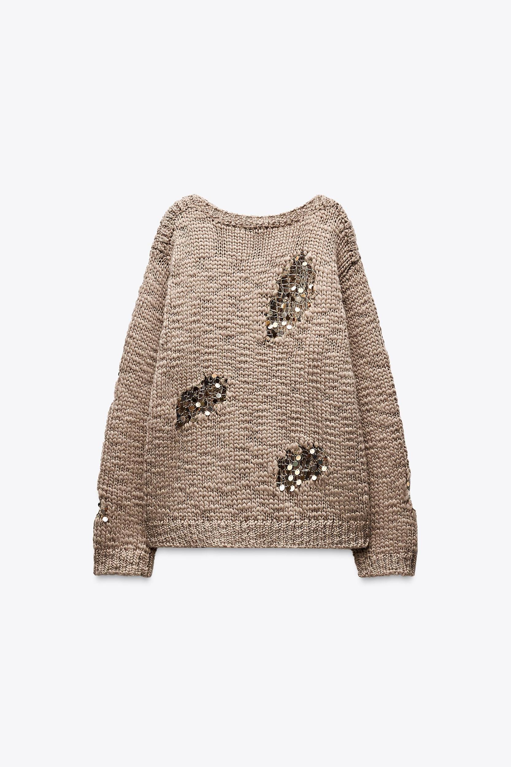 SEQUINED KNIT SWEATER Product Image