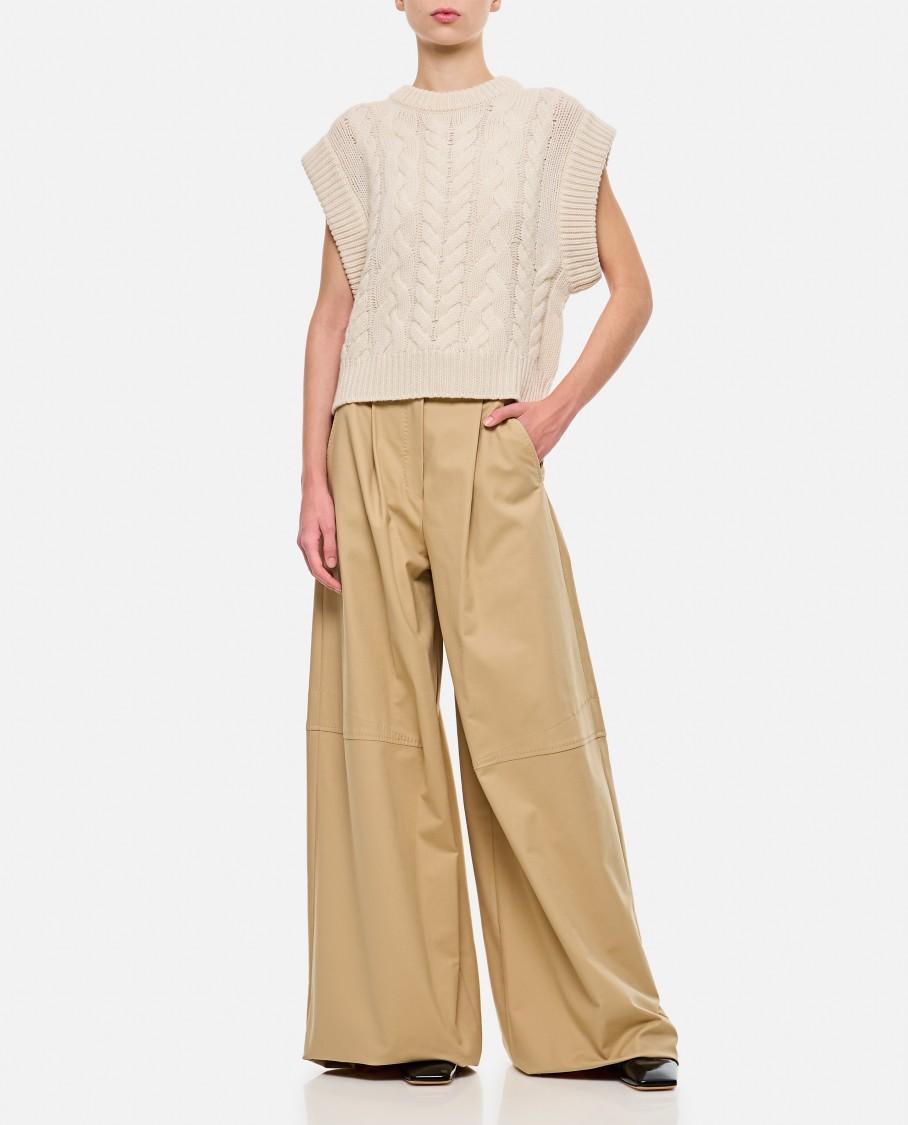 MAX MARA Avoriaz Wide Leg Pants In White Product Image