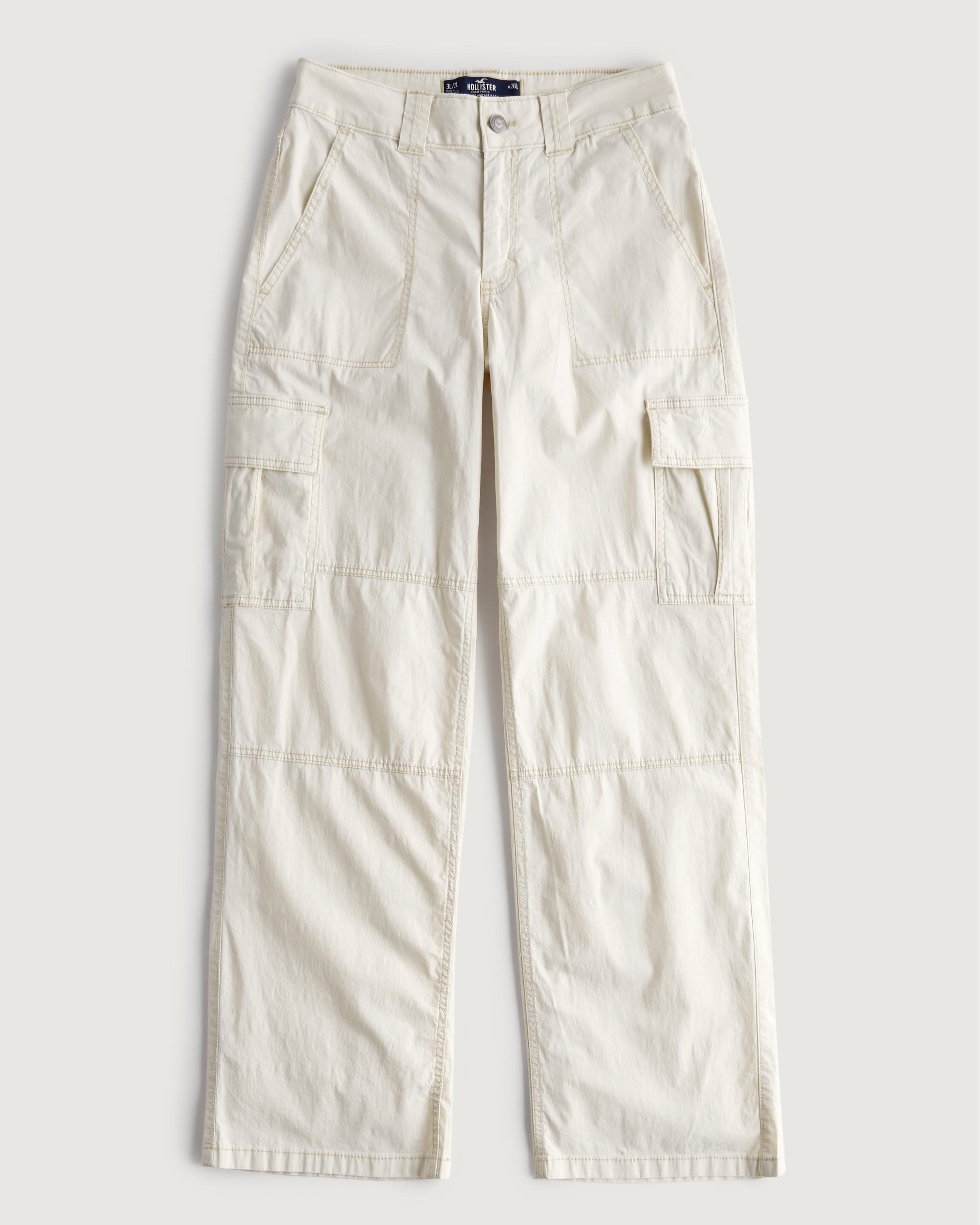 High-Rise Poplin Baggy Cargo Pants Product Image