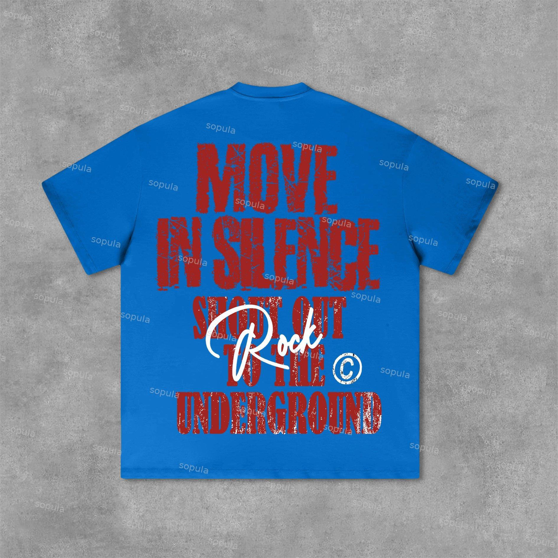 Sopula Move In Silence Graphic Print Cotton T-Shirt Product Image