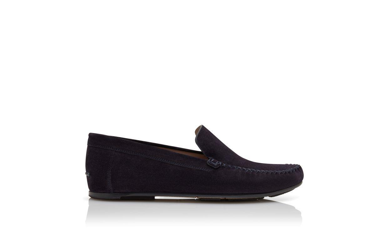 ALDER Navy Blue Suede Slippers Product Image