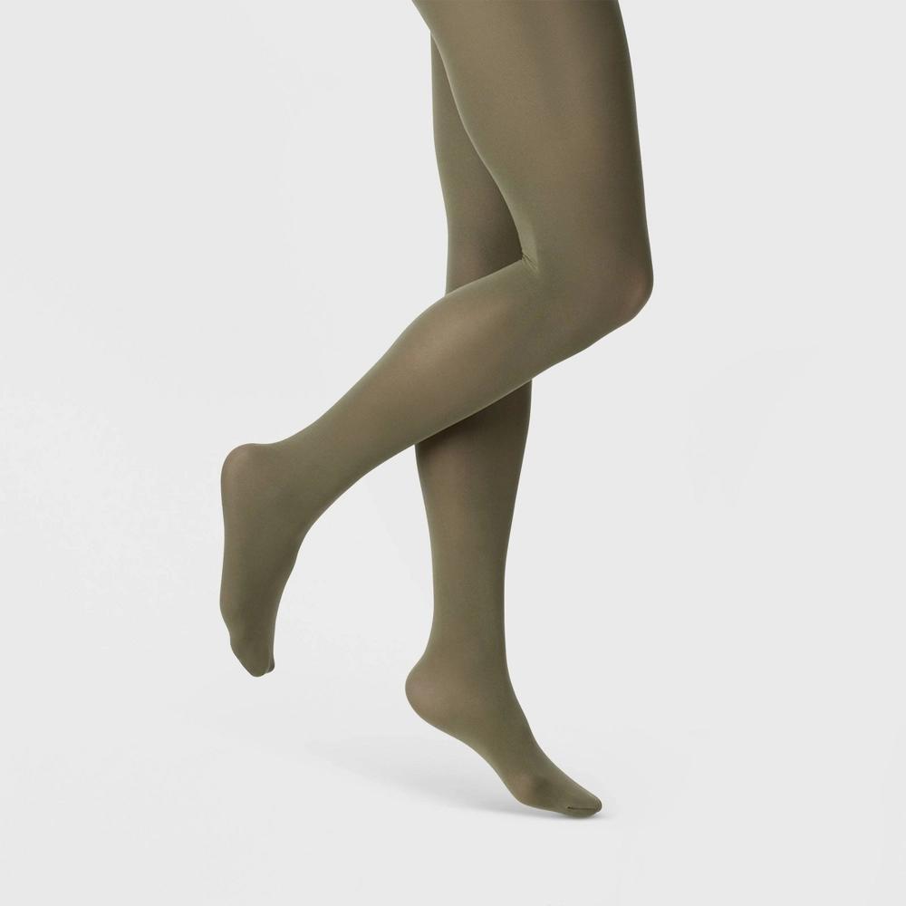 Womens 50D Opaque Tights - A New Day Moss S/M Product Image