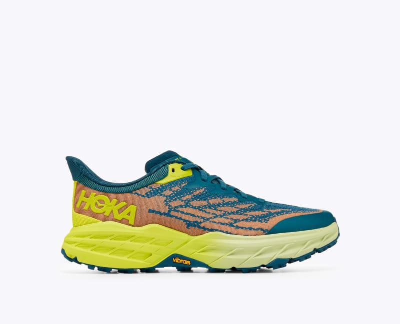 HOKA Mens Speedgoat 5 Shoes in Scuba Blue/Black, Size 7 Product Image