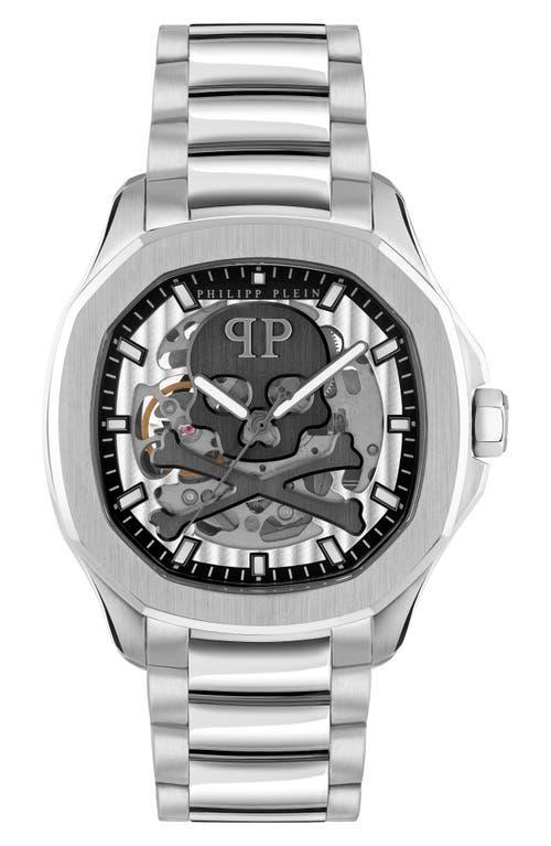 Philipp Plein Mens Skeleton Spectre Automatic Stainless Steel Bracelet Watch Product Image