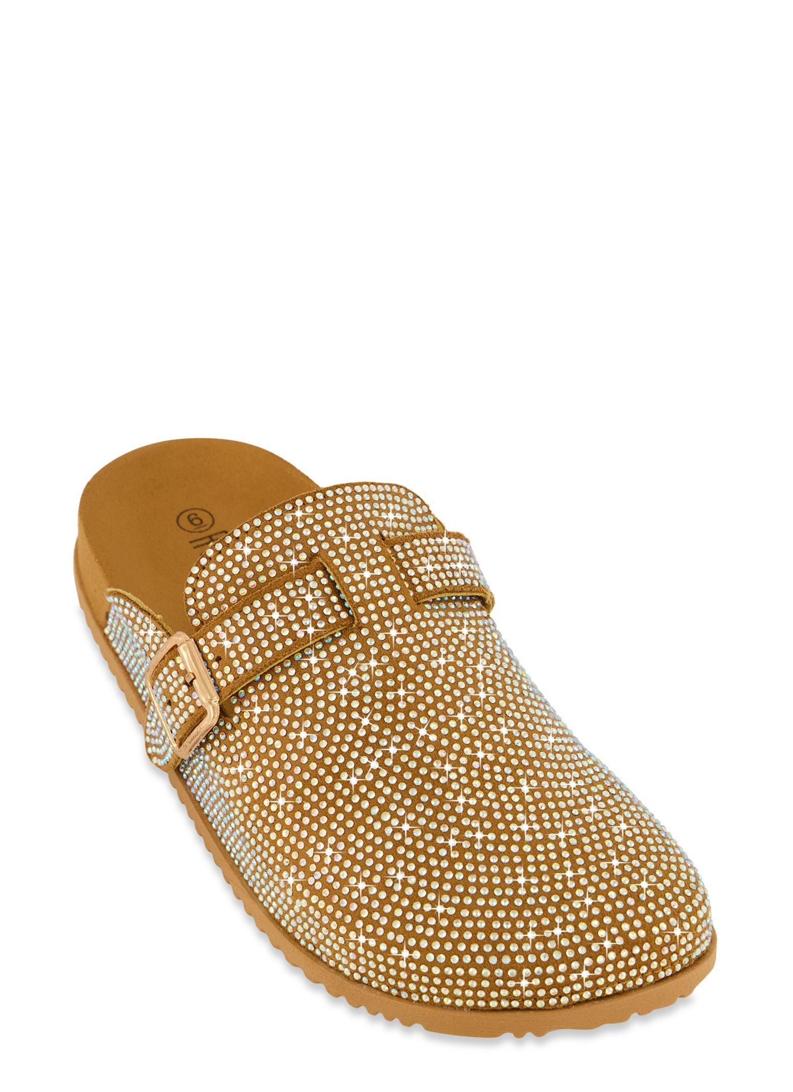 Womens Studded Buckle Clogs Product Image