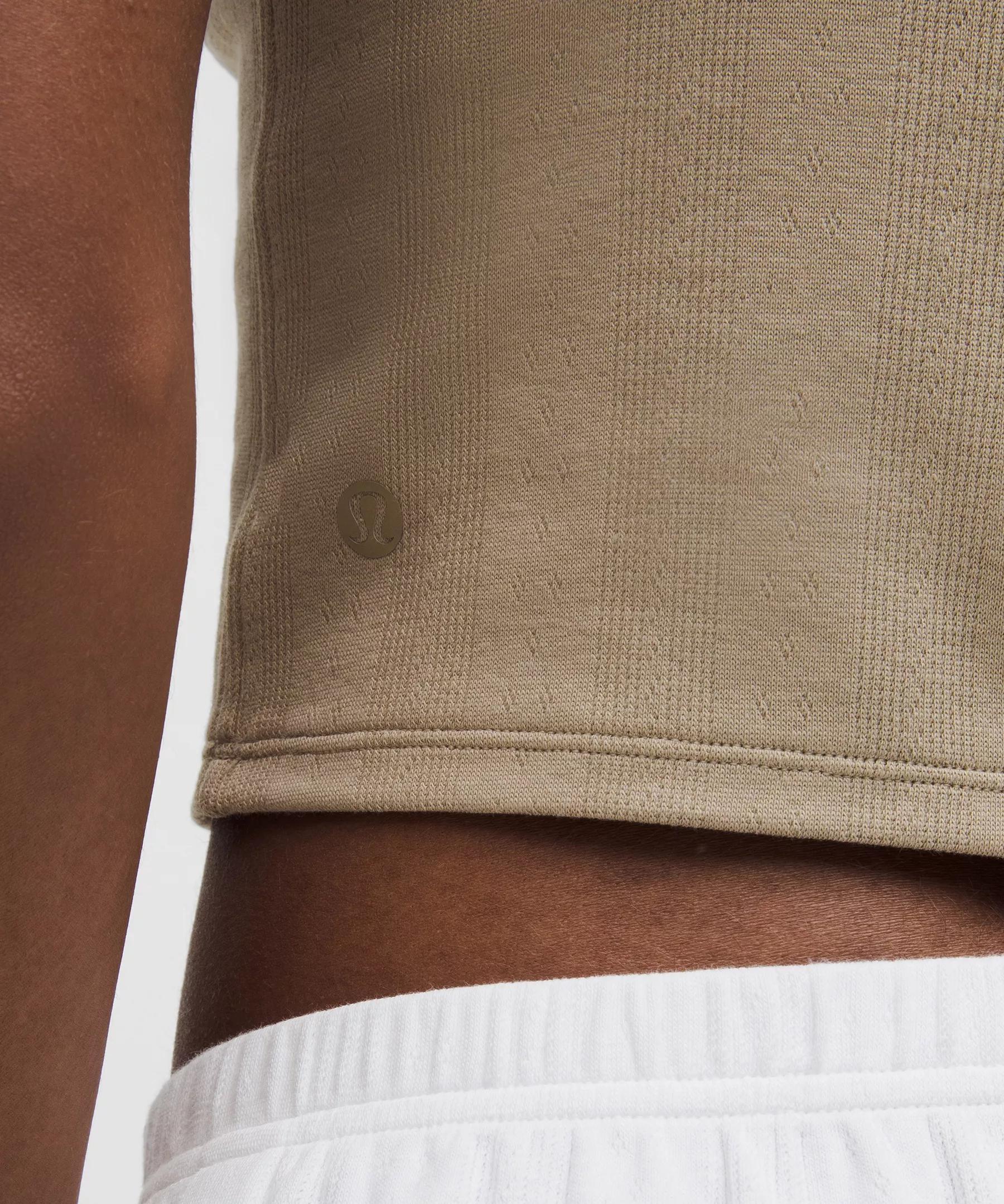 Cotton Pointelle Cropped Cami Tank Top Product Image