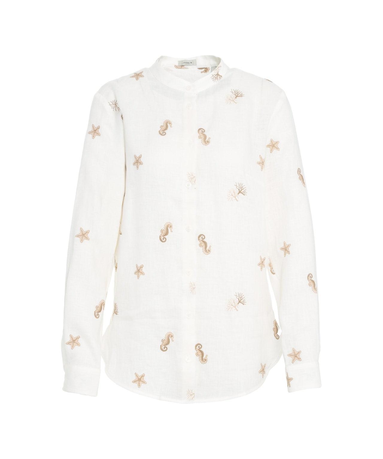 Linen blouse with embroidery Product Image