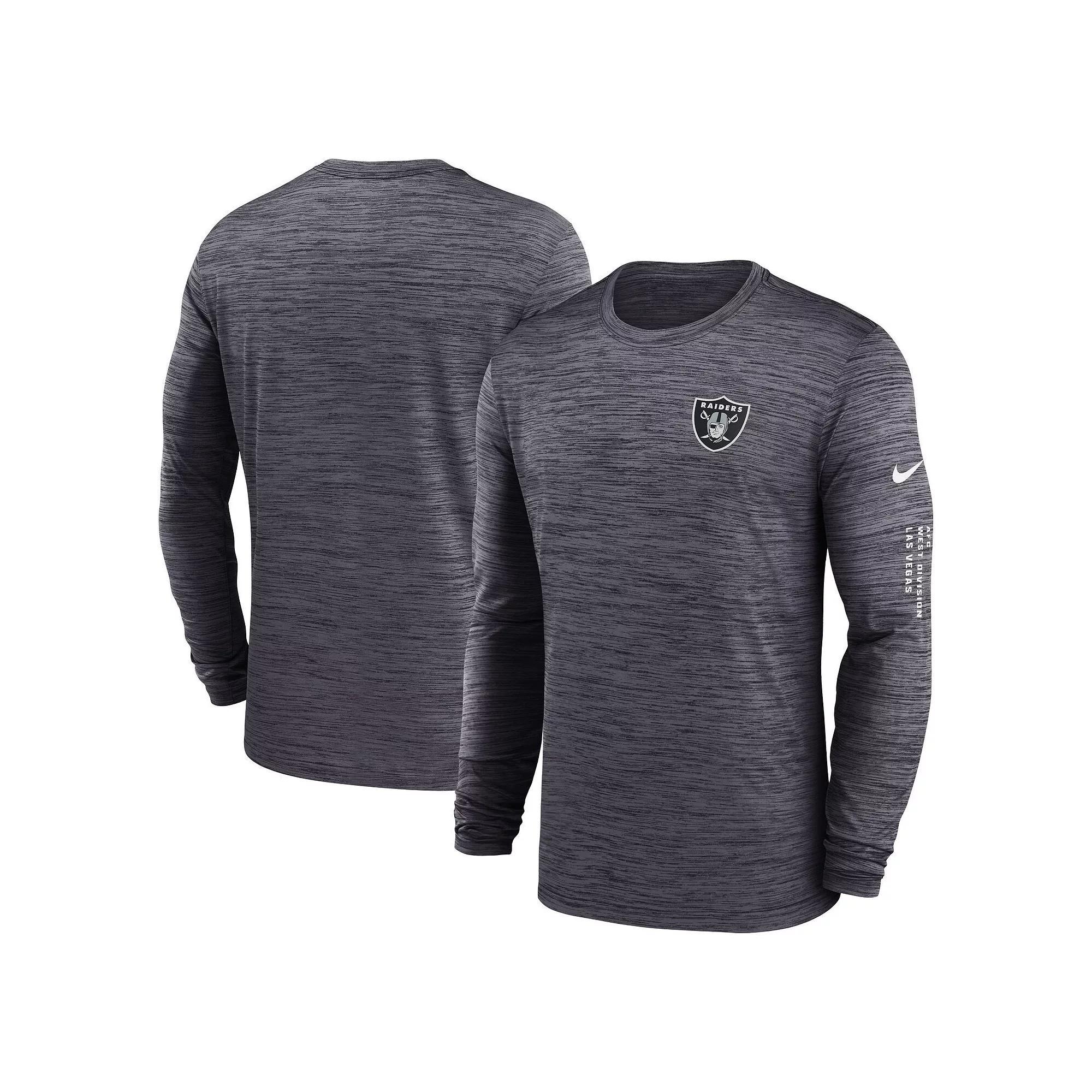Men's Nike Black Las Vegas Raiders Velocity Long Sleeve T-Shirt,  Product Image