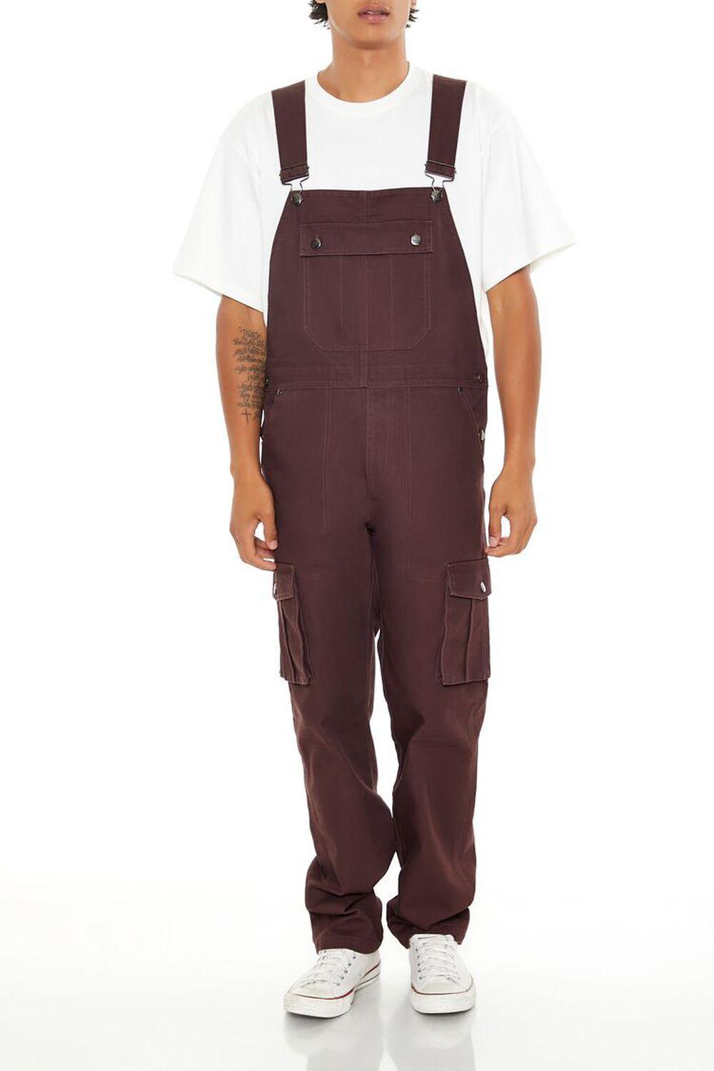 Straight-Leg Cargo Overalls | Forever 21 Product Image