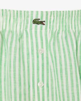 Loose Striped Linen Shorts Product Image