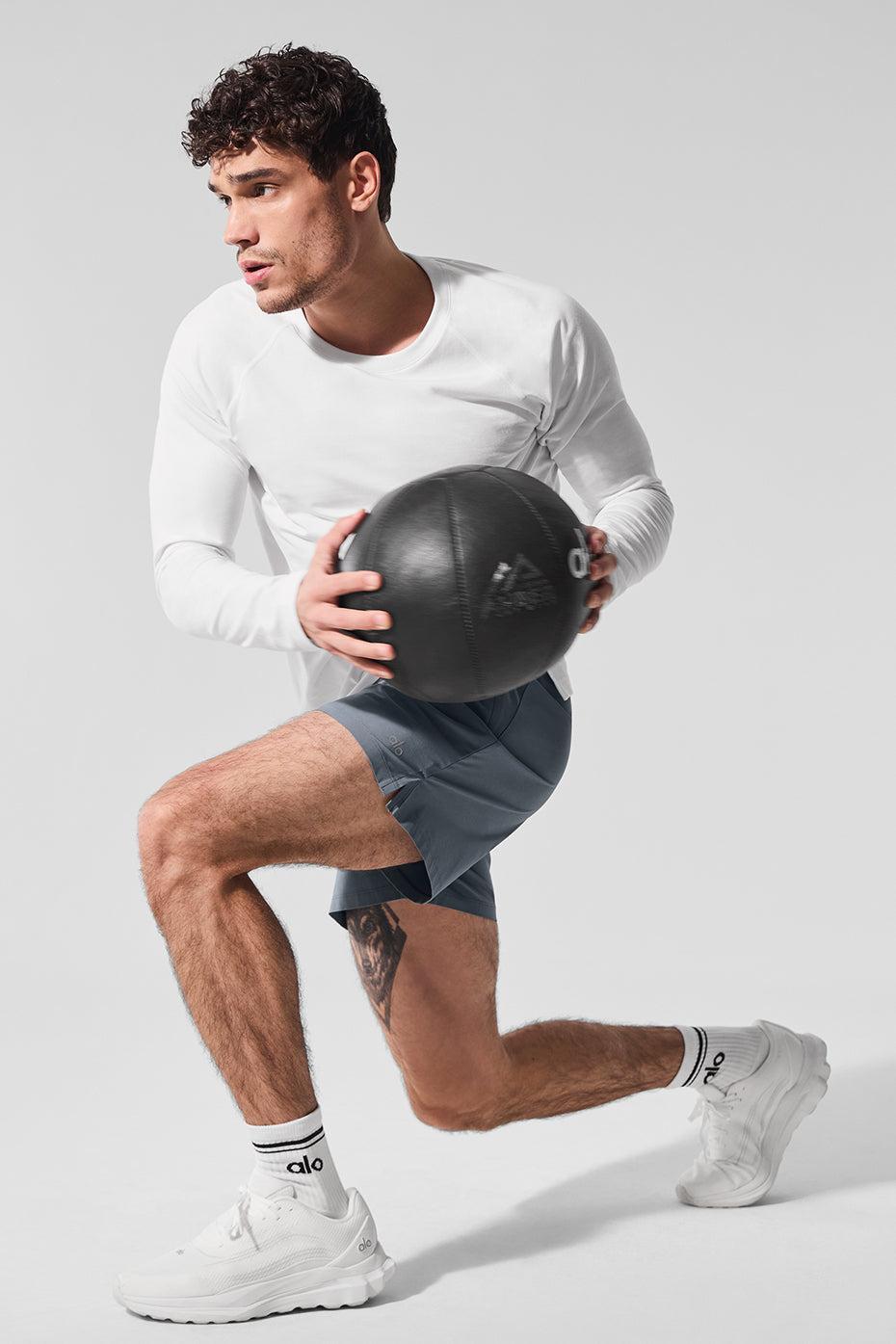 Alo Vapor Crewneck Long Sleeve - White Product Image