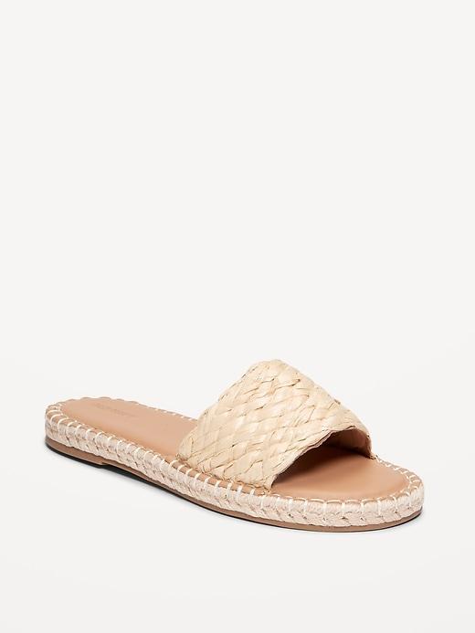 Raffia Espadrille Slide Sandal Product Image