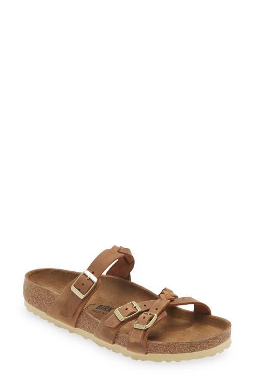 Birkenstock Womens Franca Braid Oiled Leather Strappy Sandals Product Image