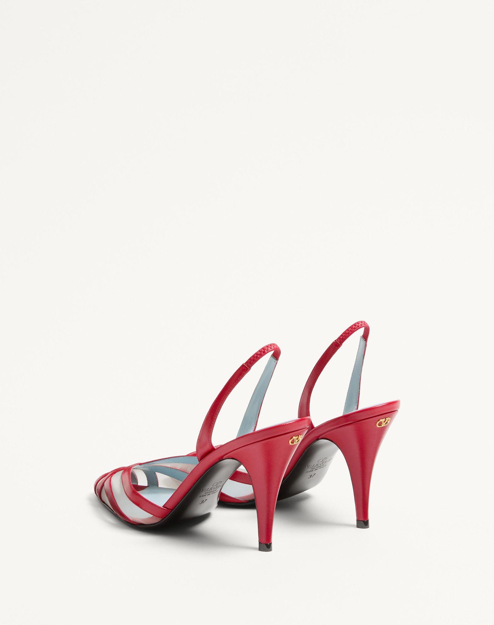 Impudance Slingback Pumps In Kidskin And Mesh 90Mm Product Image