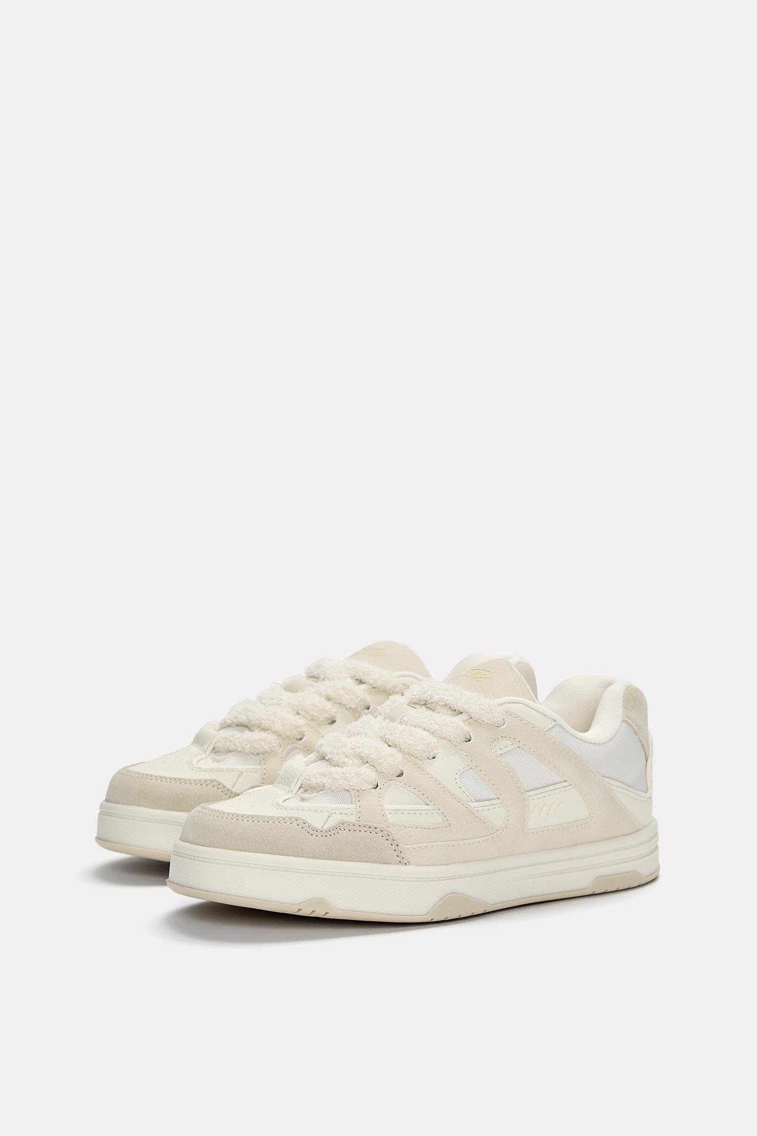 Lace-up skater sneakers Product Image