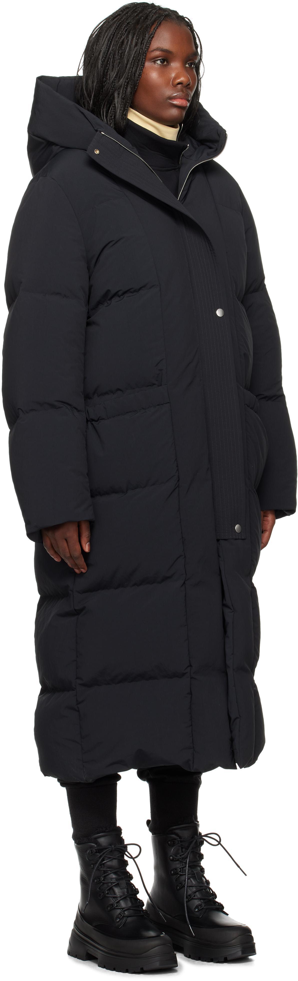 JIL SANDER Quilted Down Coat In Black   Product Image