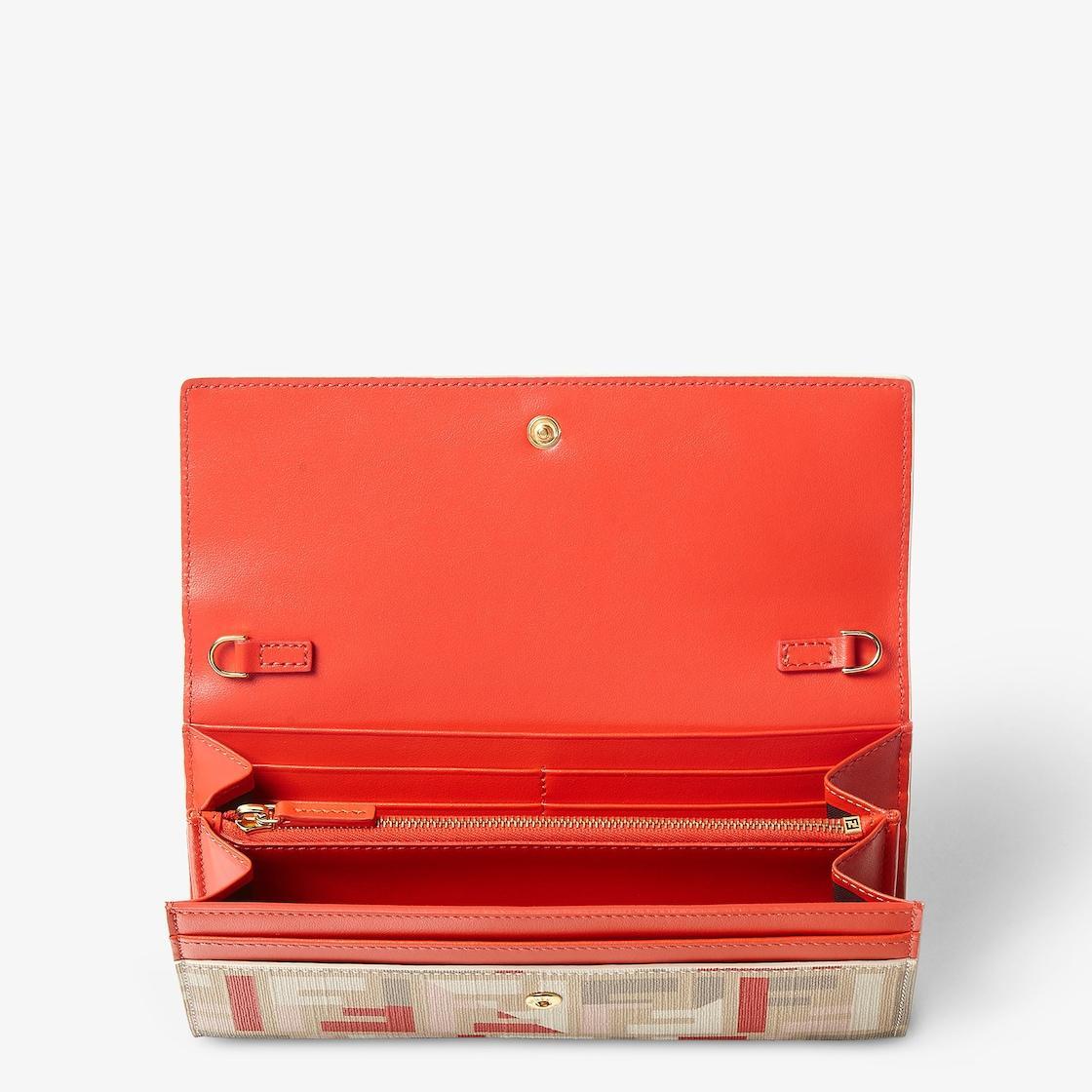 Fendi Roma Continental With ChainPouch with chain in multicolor FF fabric Product Image