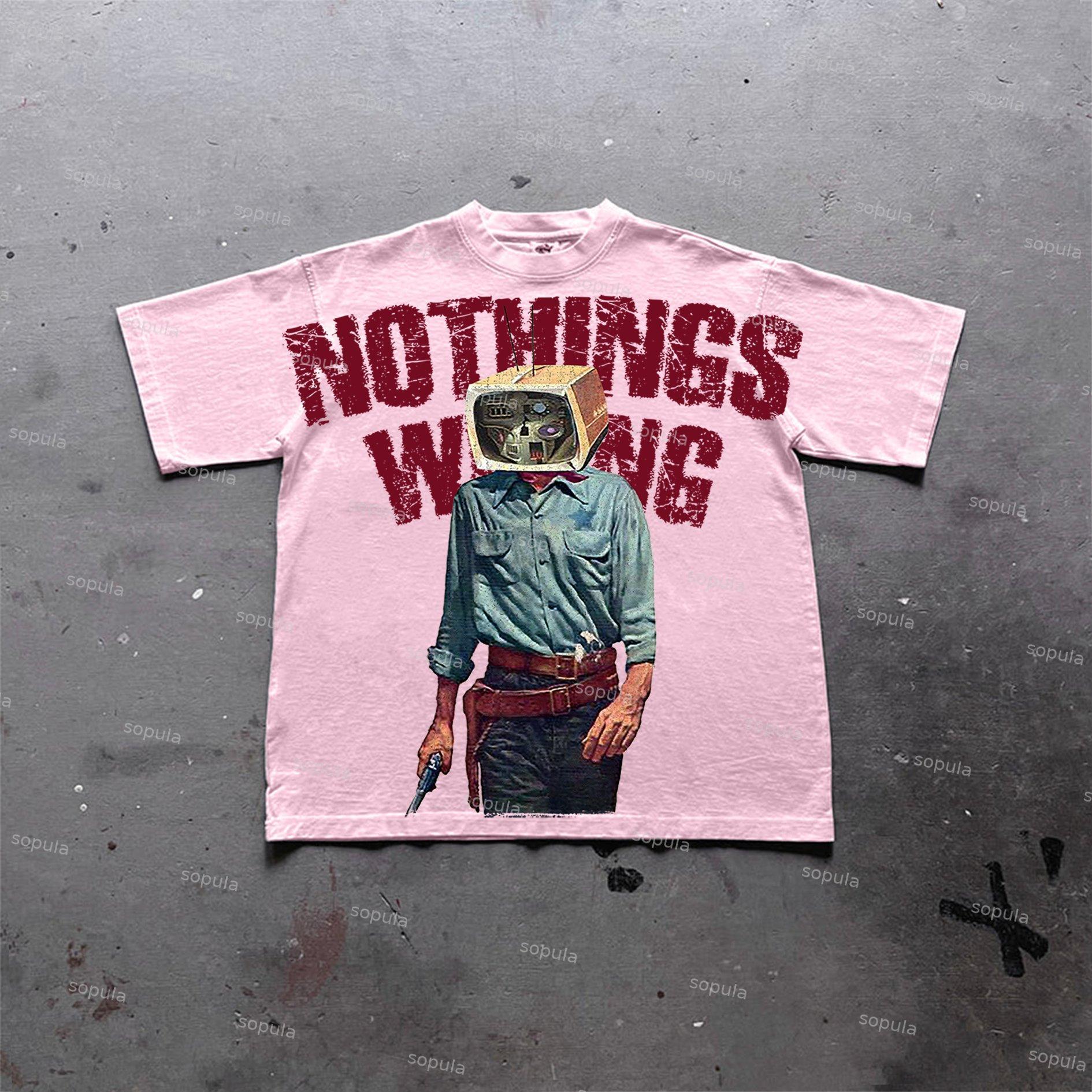 Sopula Men's Nothing Wrong Graphic Cotton T-Shirt Product Image