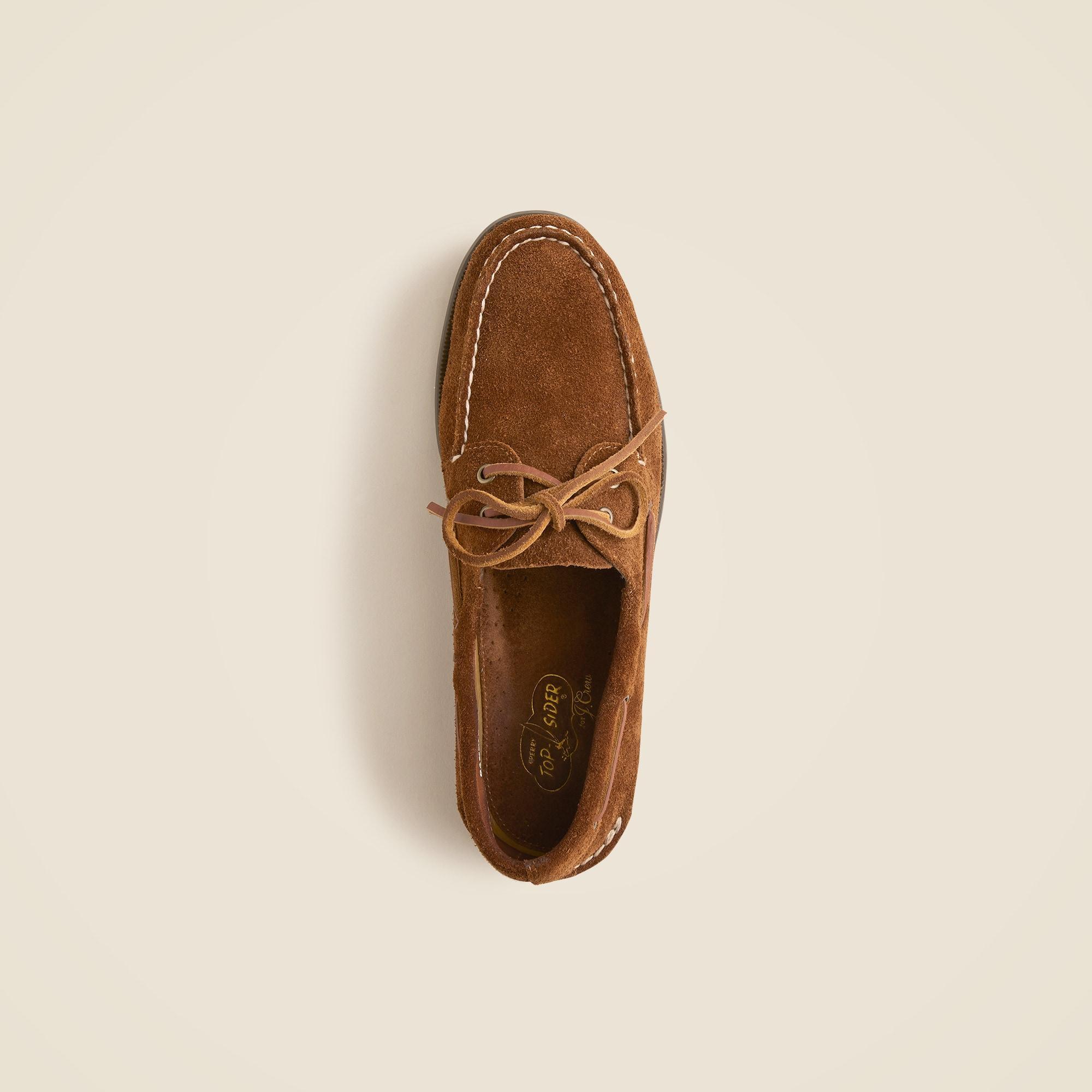 Sperry® X J.Crew Authentic Original unisex two-eye boat shoes in roughout suede Product Image