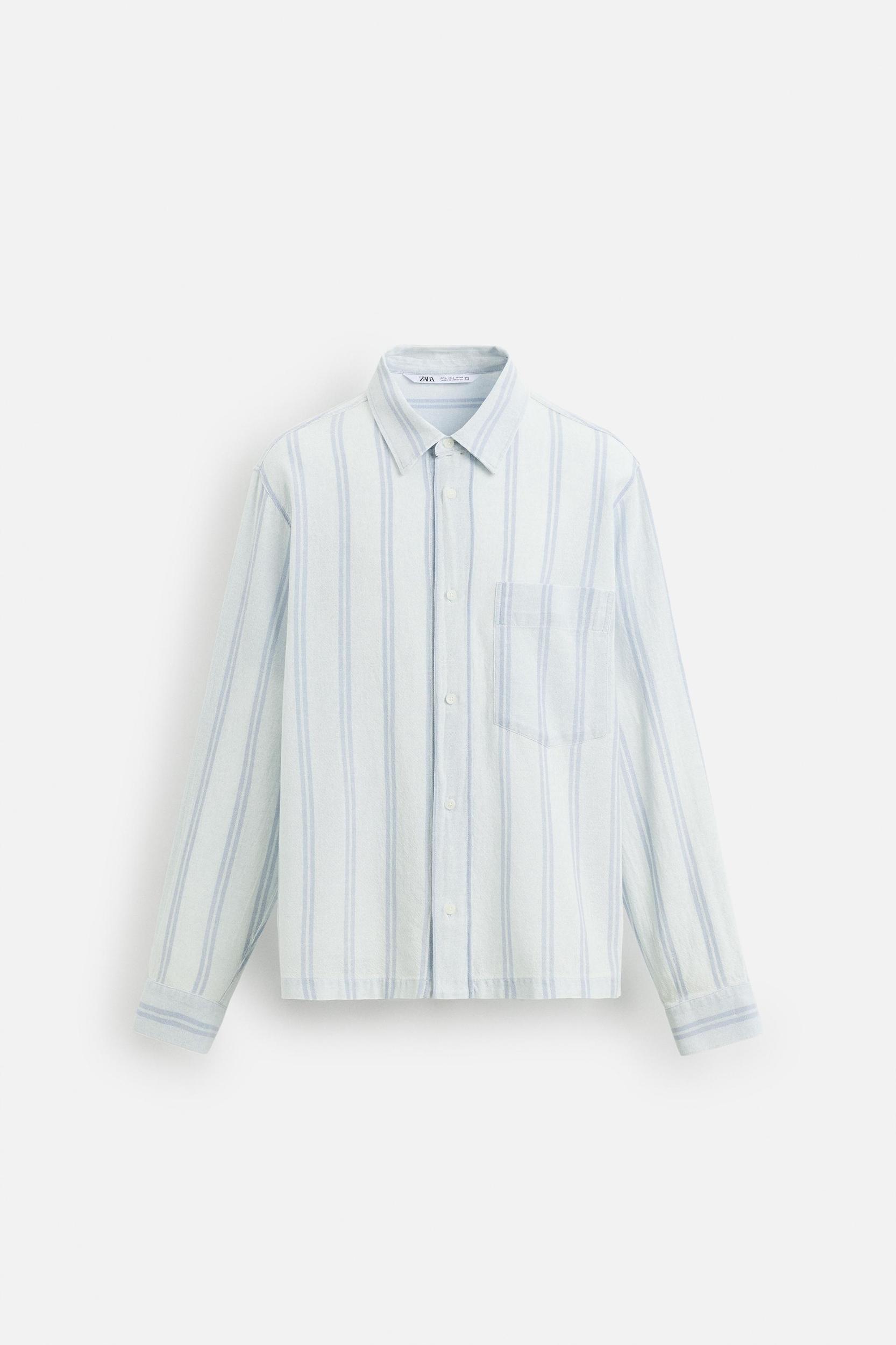 TEXTURED STRIPED SHIRT Product Image