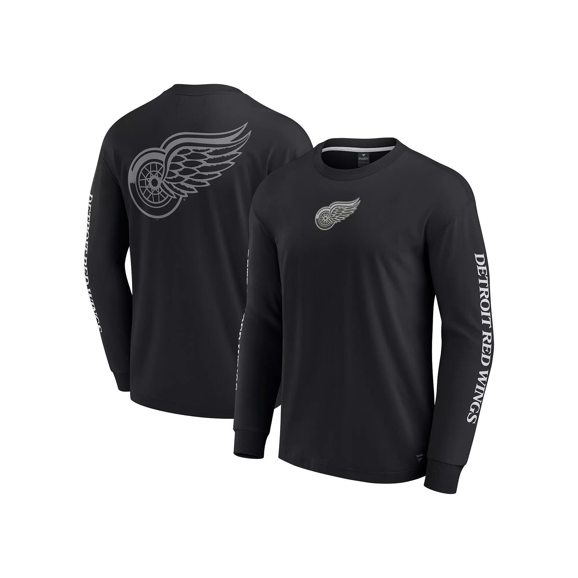 Men's Fanatics Black Detroit Red Wings Elements Strive Long Sleeve T-Shirt, Size: 4XL Product Image