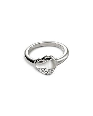 JOHN HARDY Sterling Silver Pebble Diamond Heart Ring Product Image