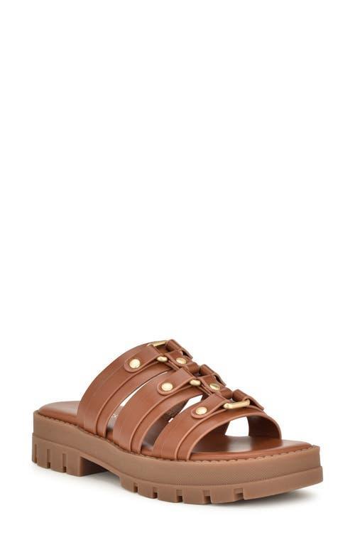 Nine West Cazz Womens Strappy Lug Sole Casual Sandals Product Image