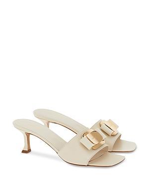 Zelie Leather Bow Mule Sandals Product Image