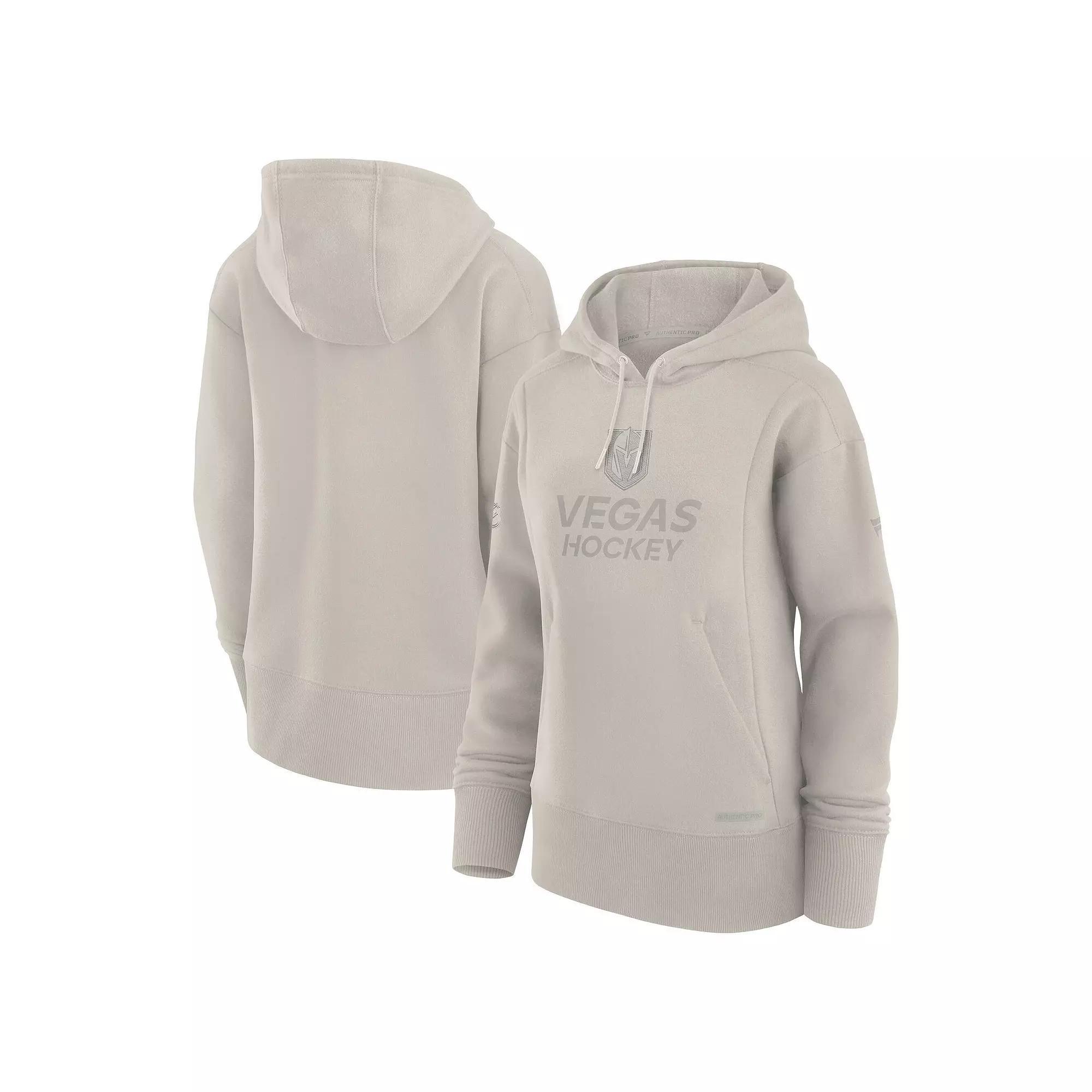 Women's Fanatics Cream Vegas Golden Knights Authentic Pro Road Pullover Hoodie, Size: XS, Lvk Beige Product Image