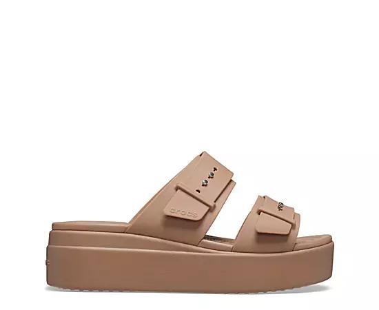 Crocs Womens Brooklyn Buckle Low Wedge Sandal Product Image