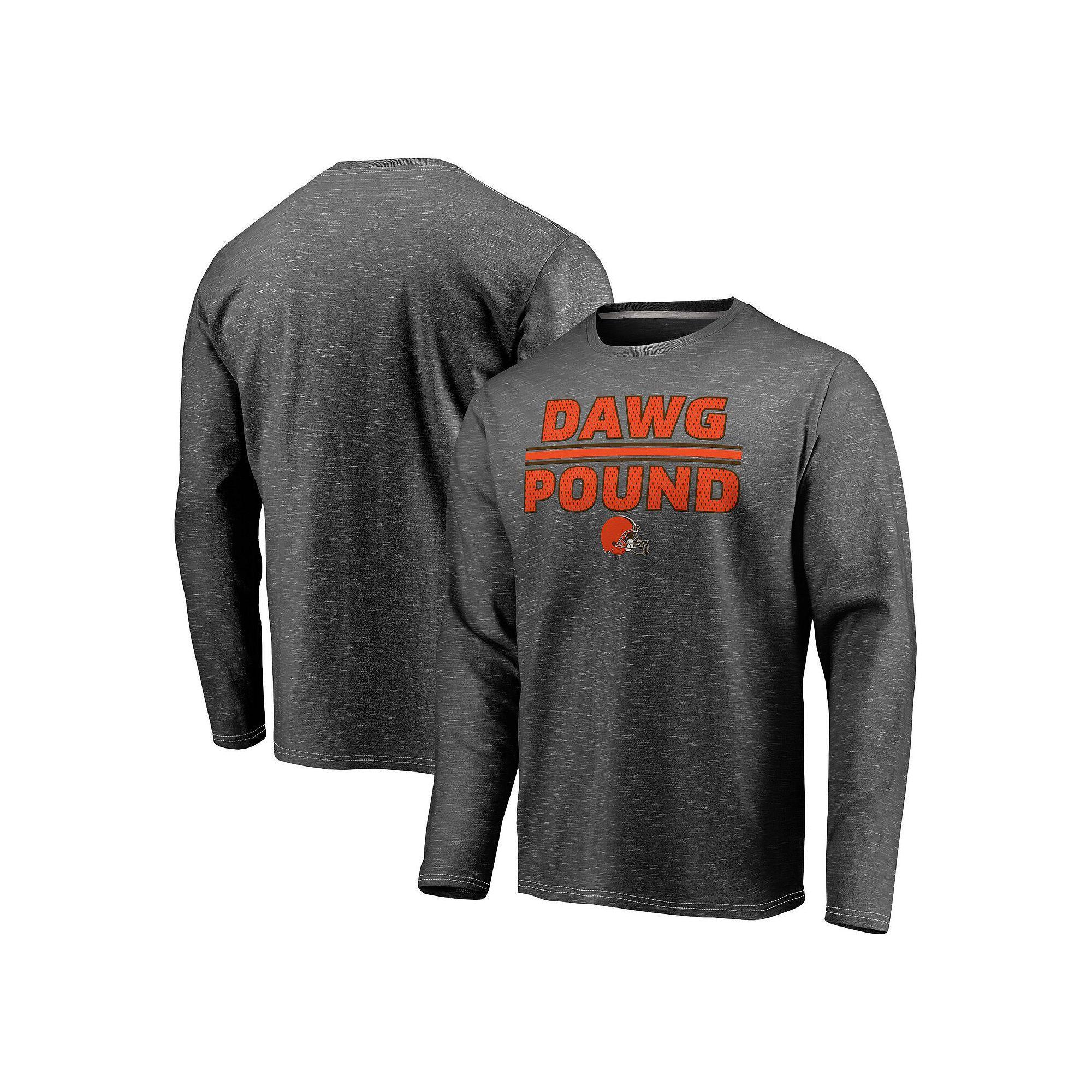 Men's Fanatics Gray Cleveland Browns Component Long Sleeve T-Shirt,  Product Image