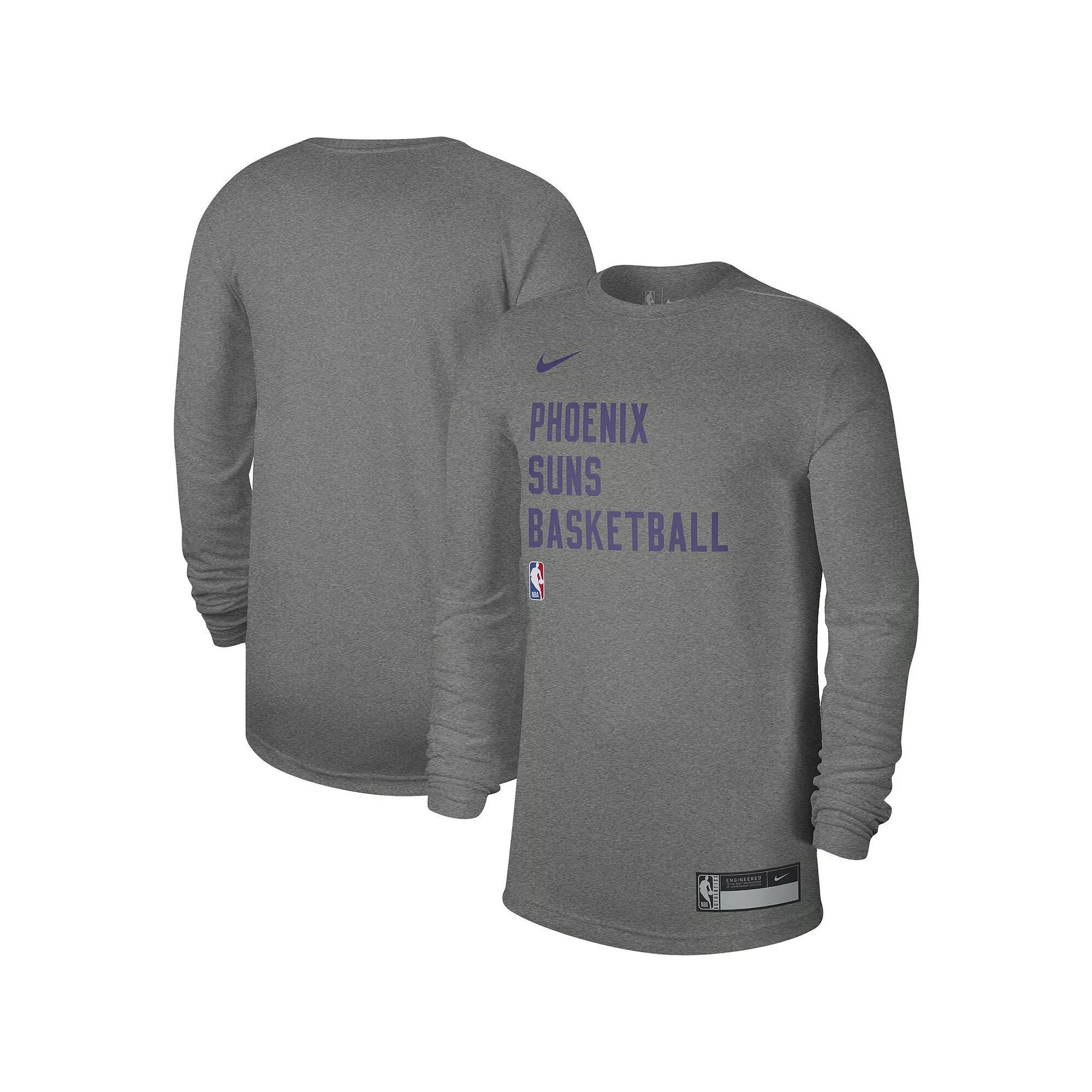 Unisex Nike Heather Gray Phoenix Suns 2023/24 Legend On-Court Practice Long Sleeve T-Shirt, Men's,  Product Image