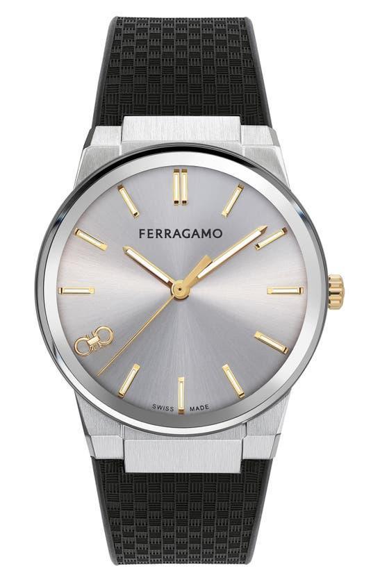 FERRAGAMO Men's Vega Chrono Stainless Steel Bracelet Watch/42mm In Black Product Image