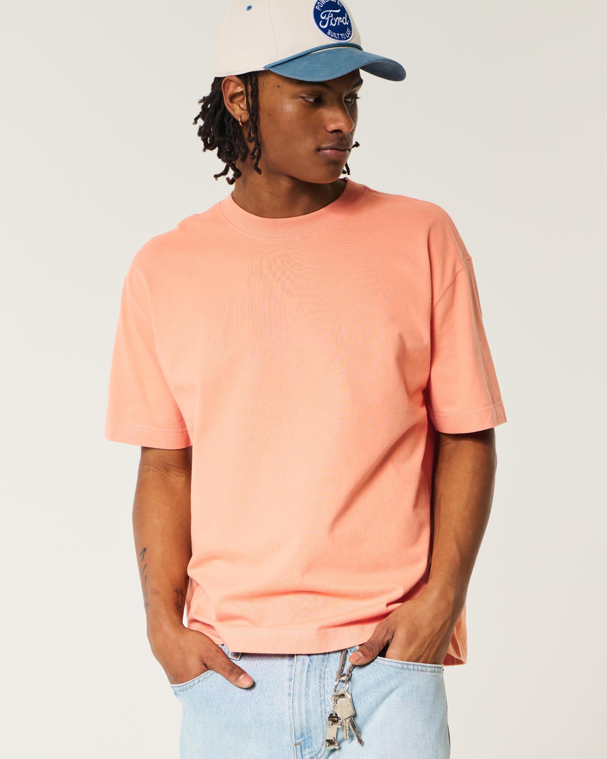 Boxy Heavyweight Camo Crew T-Shirt Product Image