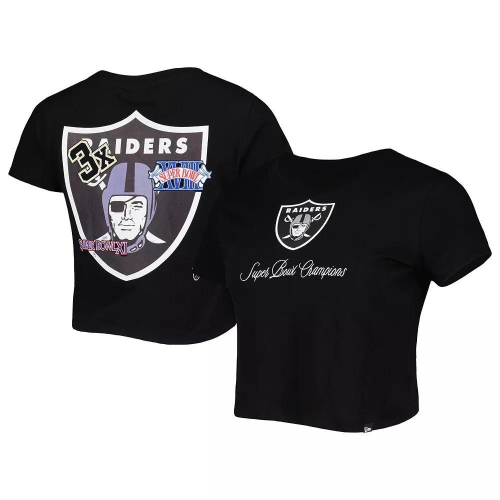 Women's New Era Black Las Vegas Raiders Historic Champs T-Shirt,  Product Image