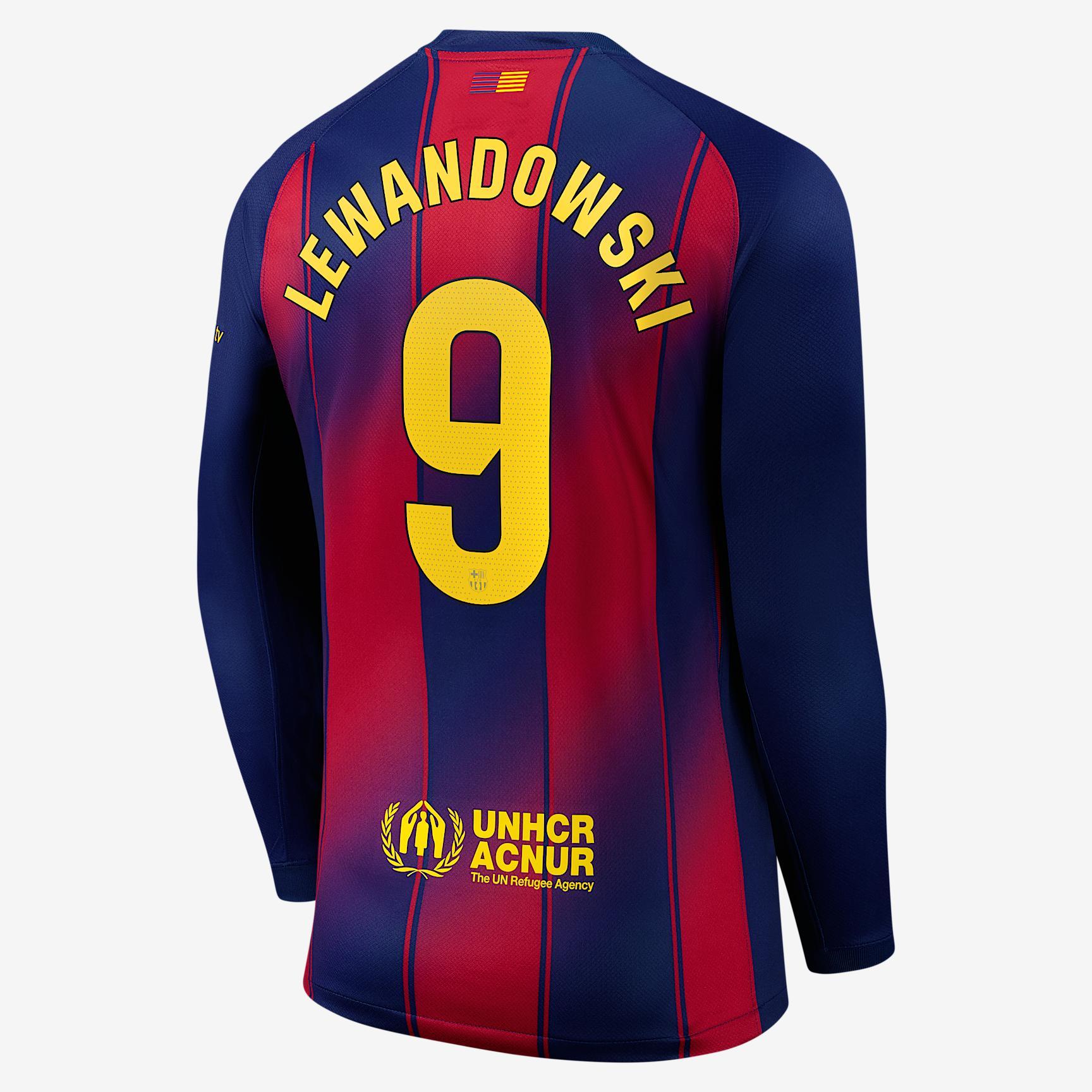 Robert Lewandowski Barcelona 2025/26 Stadium Home Nike Men's Dri-FIT Soccer Jersey Product Image