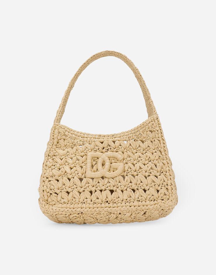 DOLCE & GABBANA 3.5 Raffia Shoulder Bag In Nude Product Image