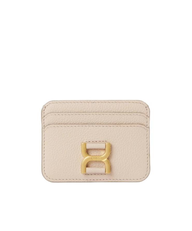 CHLOÉ Porte-cartes Marcie En Cuir Grainé Femme Rose Taille Onesize 100% Cuir De Veau In Pink Product Image