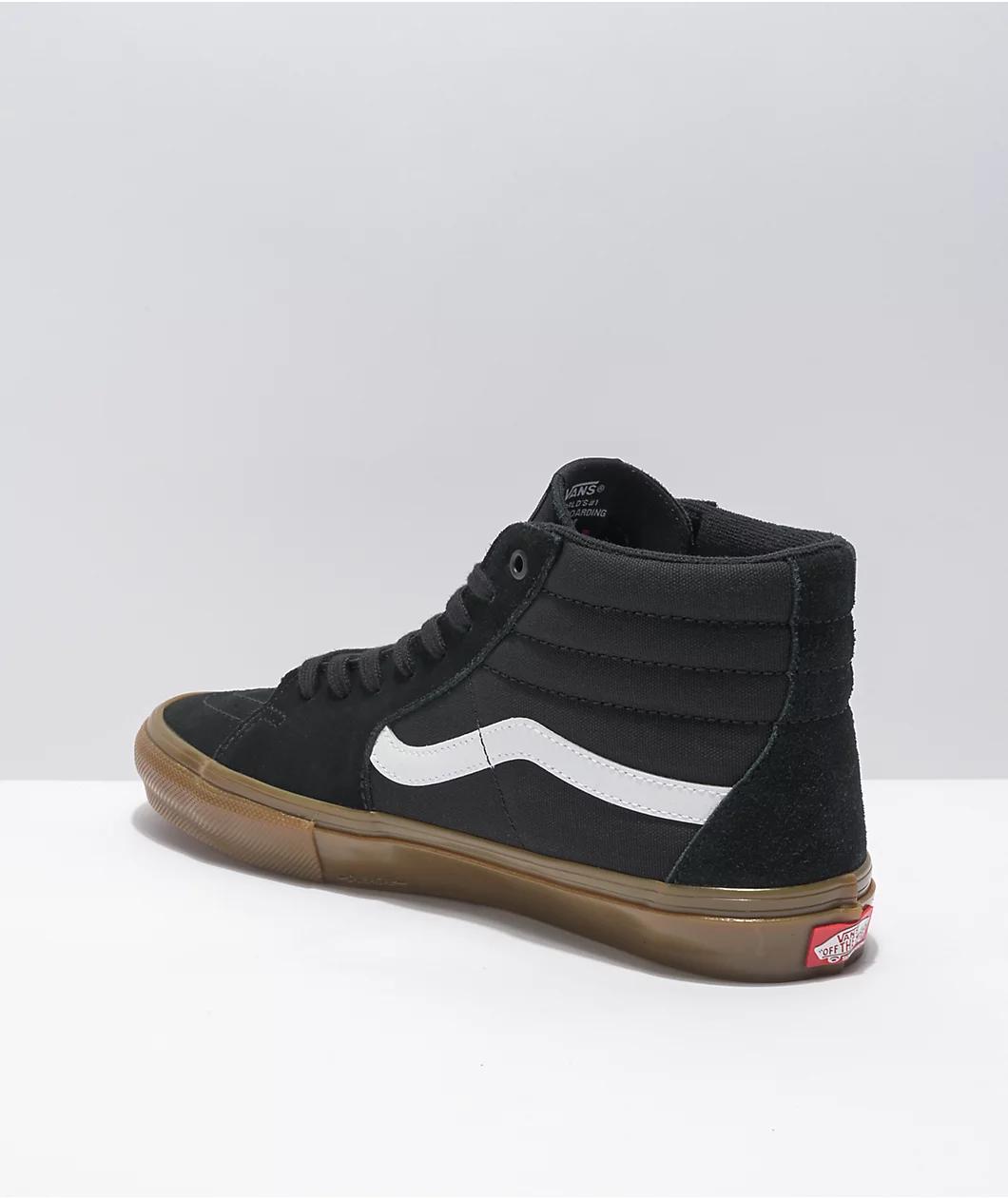 Vans Sk8-Hi Pro Black & Gum Skate Shoes Product Image