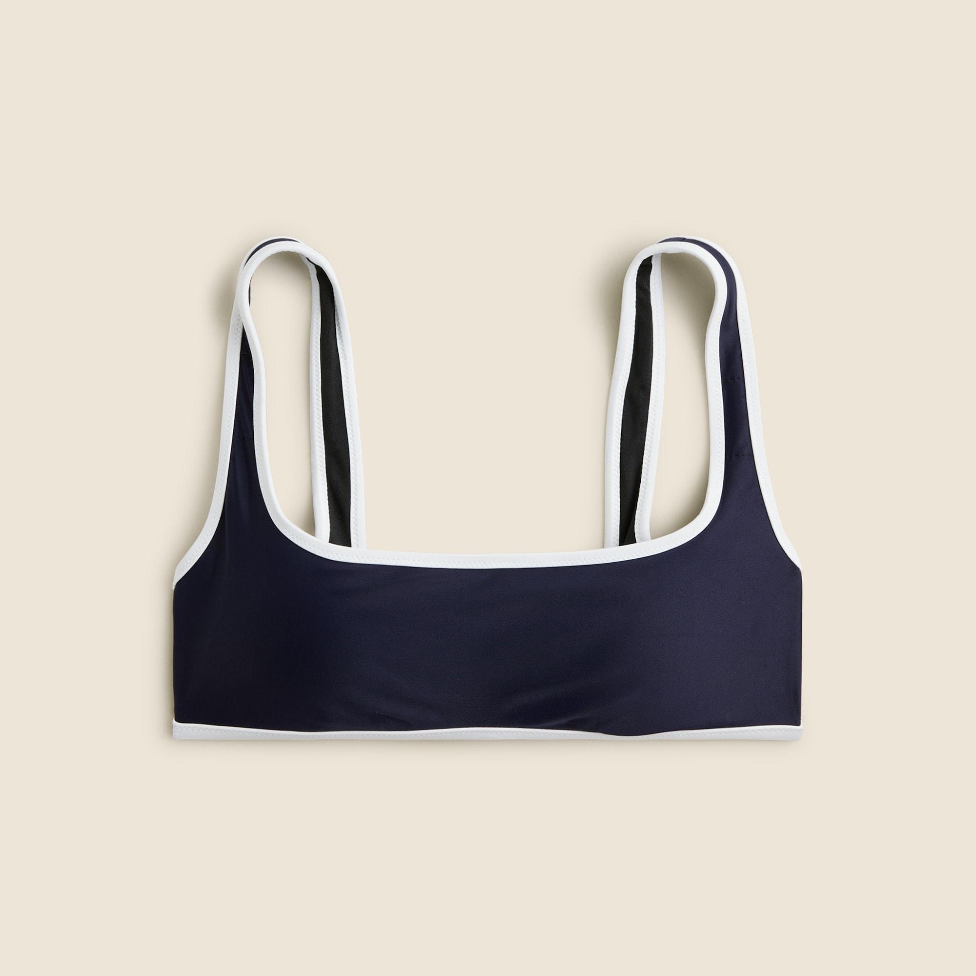 Squareneck bikini top with contrast trim Product Image