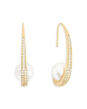 Shashi Michelle Crystal & Pearl Drop Earrings Product Image