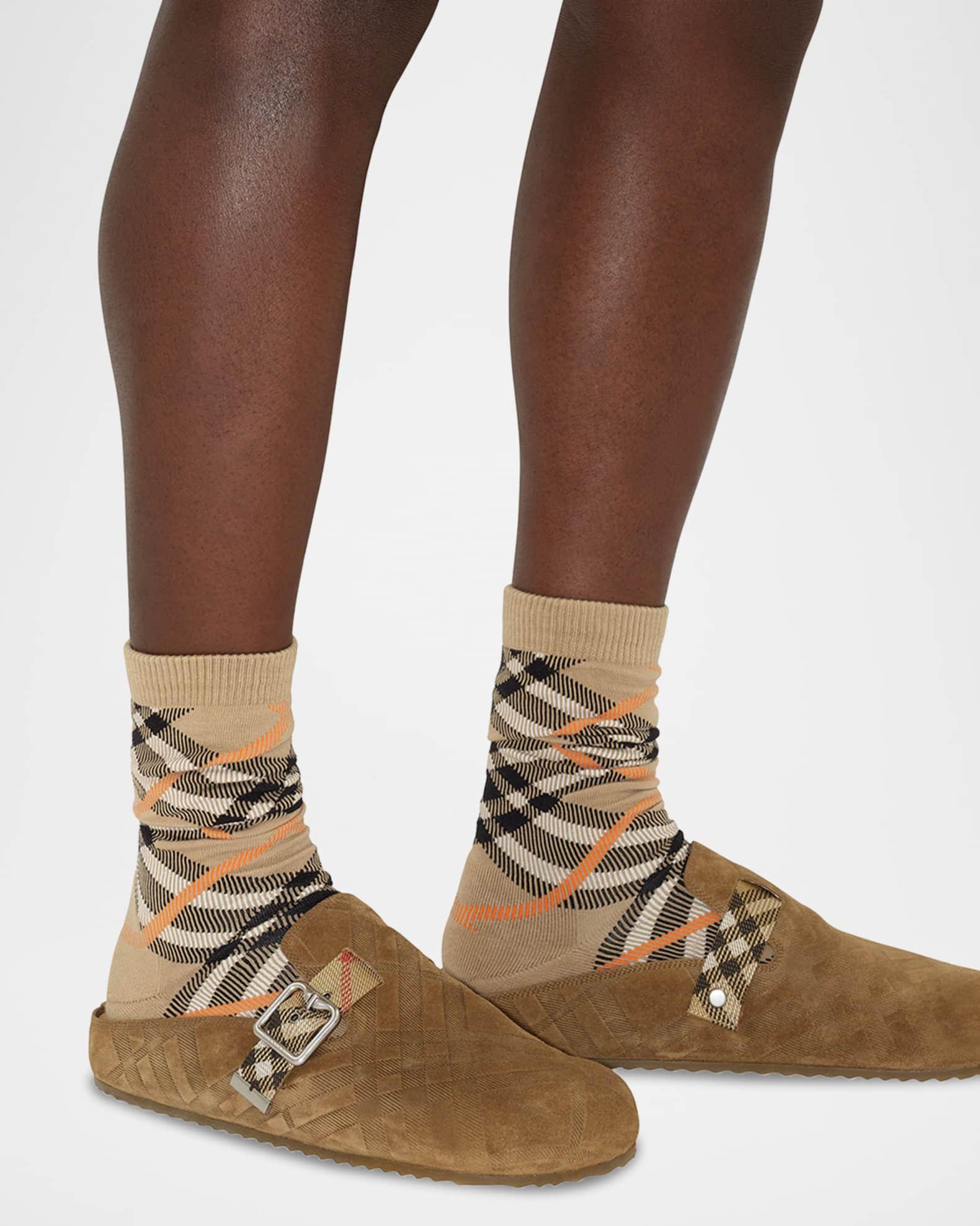 Men's Urchin Suede Check-Embossed Clogs Product Image