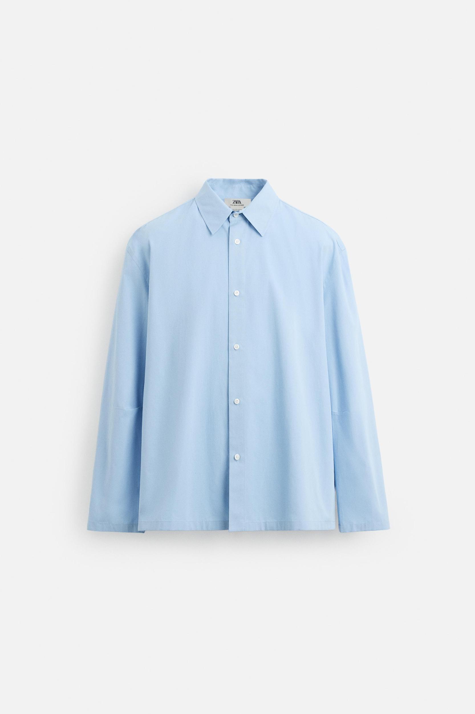 RELAXED FIT PLEATED SHIRT Product Image