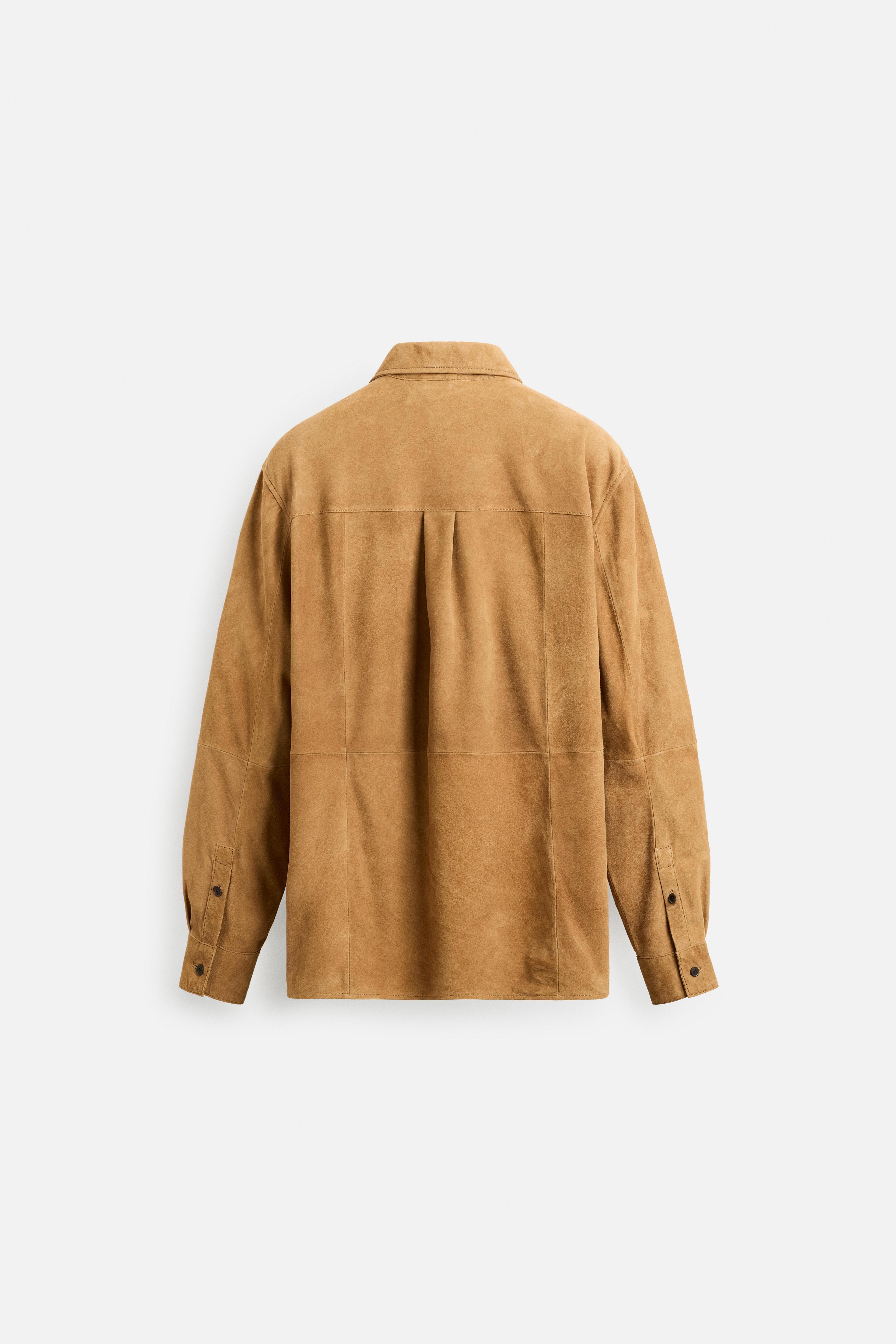 REGULAR FIT SUEDE SHIRT Product Image