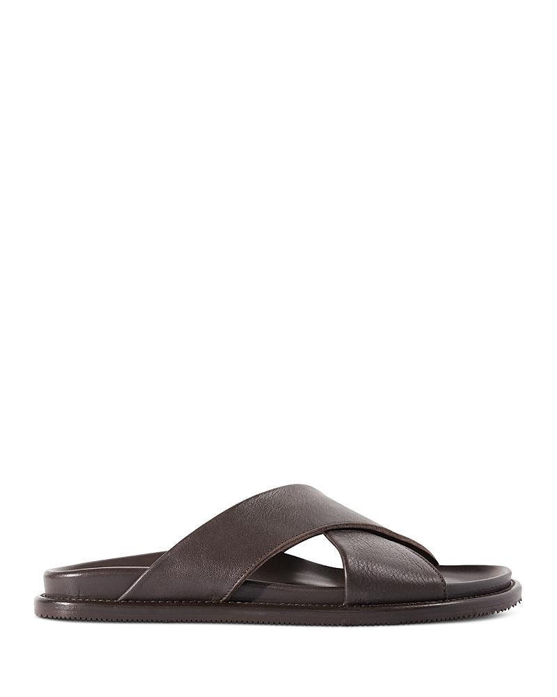 Mens Punta Crisscross Leather Slide Sandals Product Image