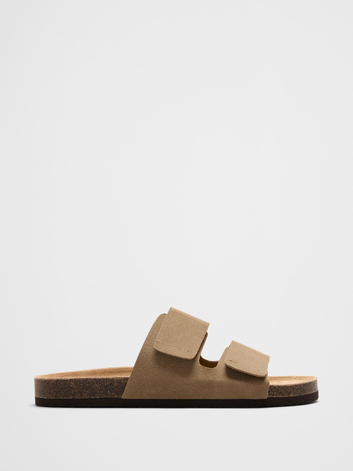 Vegan Suede Double Strap Sandal Product Image